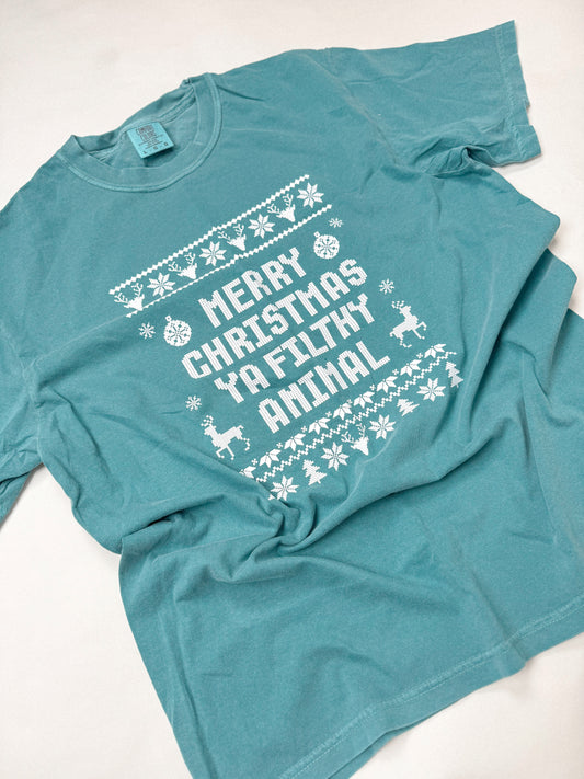 Merry Christmas Ya Filthy Animal Graphic Tee