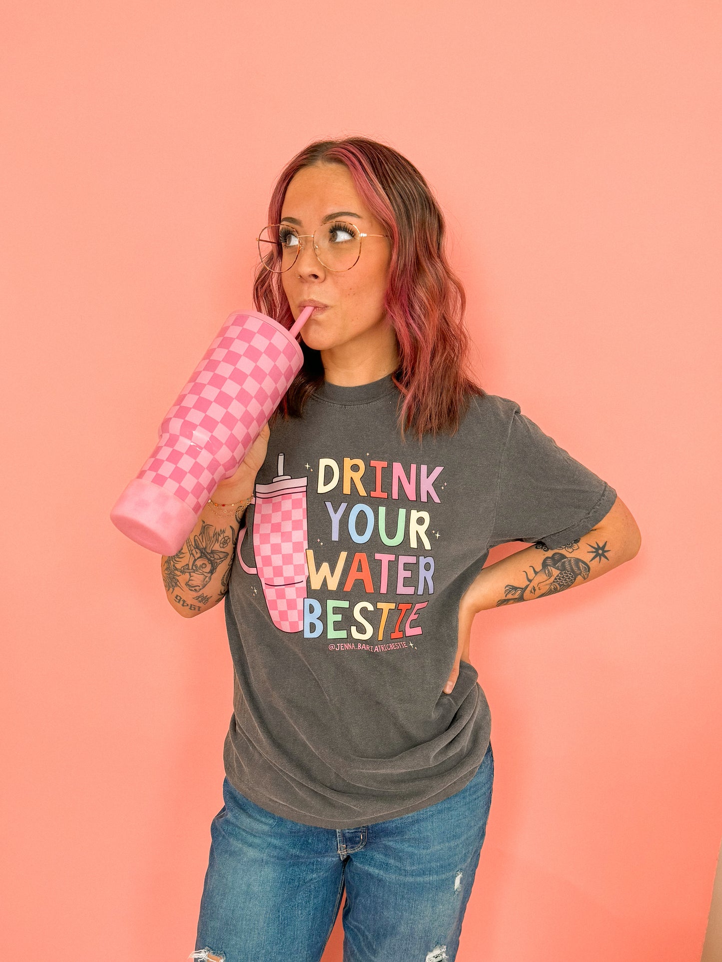 Drink Your Water Bestie Graphic Tee