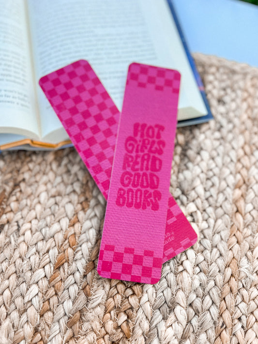 Hot Girls Read Good Books Hot Pink Bookmark